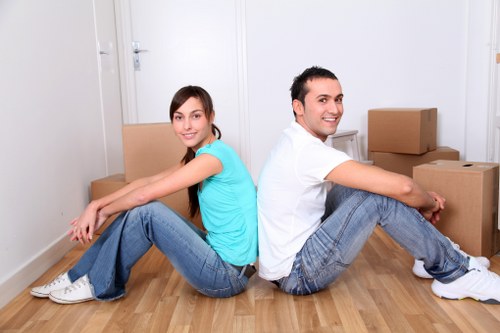Local packing and unpacking team helping customers settle into a Shoreditch property