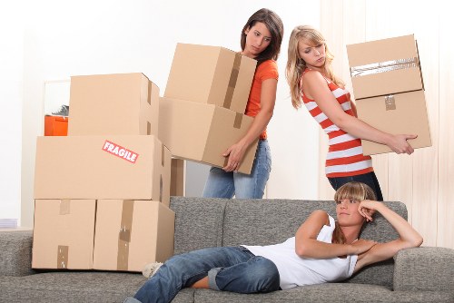 Packed moving boxes ready for a Shoreditch home relocation