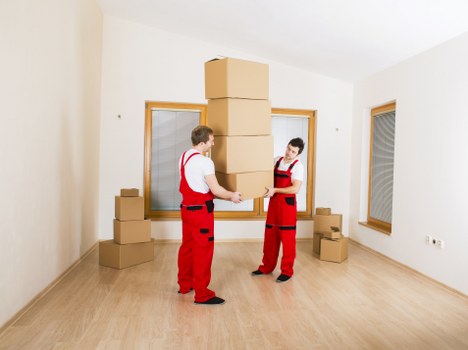 Assorted moving boxes and protective packing supplies