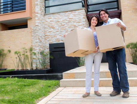 Careful transport of household items through busy East London streets